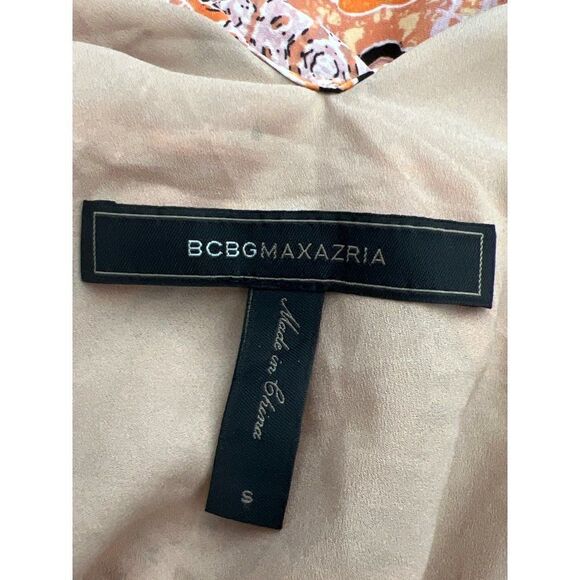 BCBG MaxAzria Women Pink Multicolored Blouson Halter Maxi Dress Size S - Picture 13 of 14